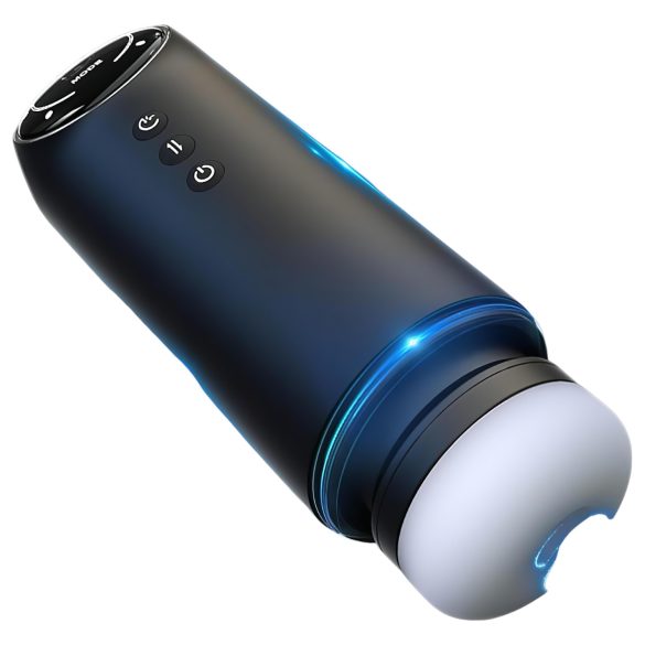 Leopard - op/ned bevægende, sugende-vibrerende masturbator (sort)