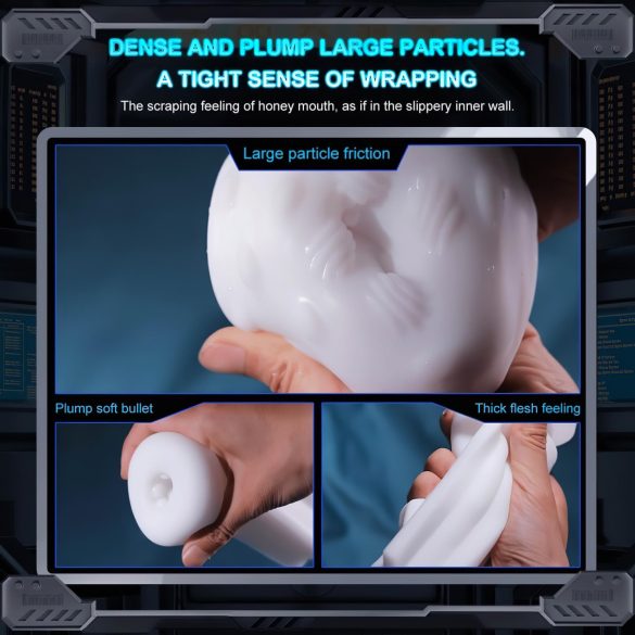 Leopard - op/ned bevægende, sugende-vibrerende masturbator (sort)