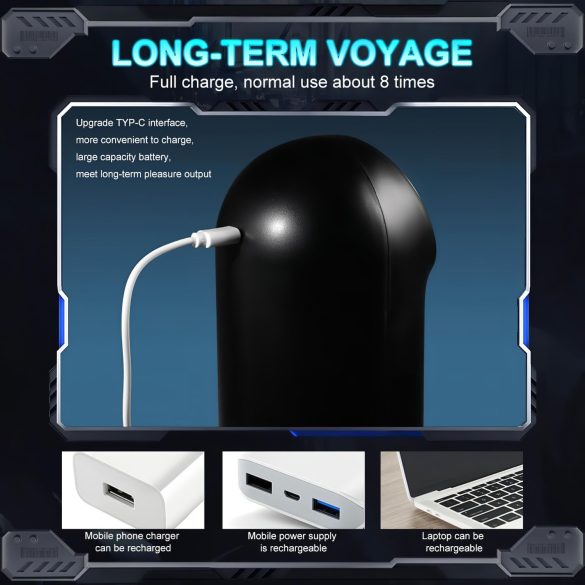 Leopard - op/ned bevægende, sugende-vibrerende masturbator (sort)