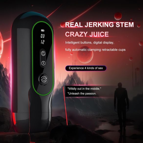 Leopard - elektrisk onanipumpe - op/ned bevægelse - sort