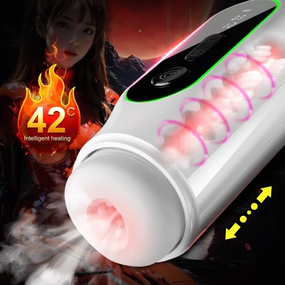 Leopard - elektrisk onanipumpe - op/ned bevægelse - sort