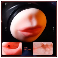 Leopard - mund- og kunstskede-penisvibrator (naturlig)