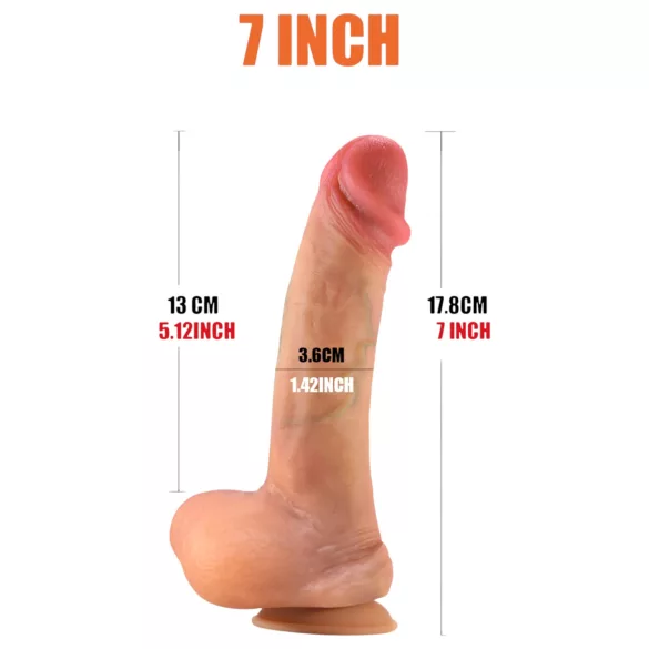 FeelSkin - realistisk dildo - natur - 17,8cm