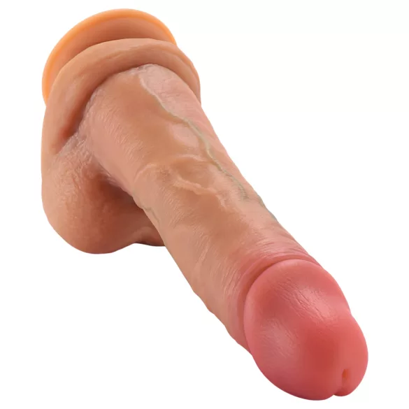 FeelSkin - ultra-realistisk dildo med testikler - natur (18,5 cm)