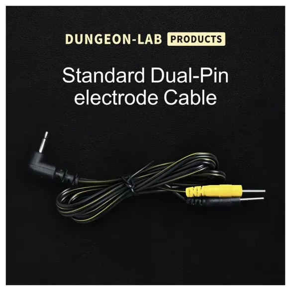 DG-LAB - elektrode-kabel fra 2,5 mm jack til 2 mm stik (sort)