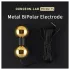 DG-LAB BiPolar B - to-polet metal elektrode med timeglasform (guld)