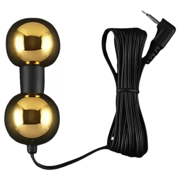 DG-LAB BiPolar B - to-polet metal elektrode med timeglasform (guld)