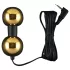 DG-LAB BiPolar B - to-polet metal elektrode med timeglasform (guld)