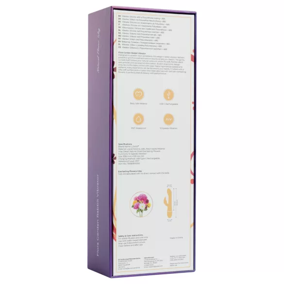 LOVISS Flower - G-punktsvibrator med klitorisskaft (sort)