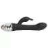 LOVISS Flower - G-punktsvibrator med klitorisskaft (sort)