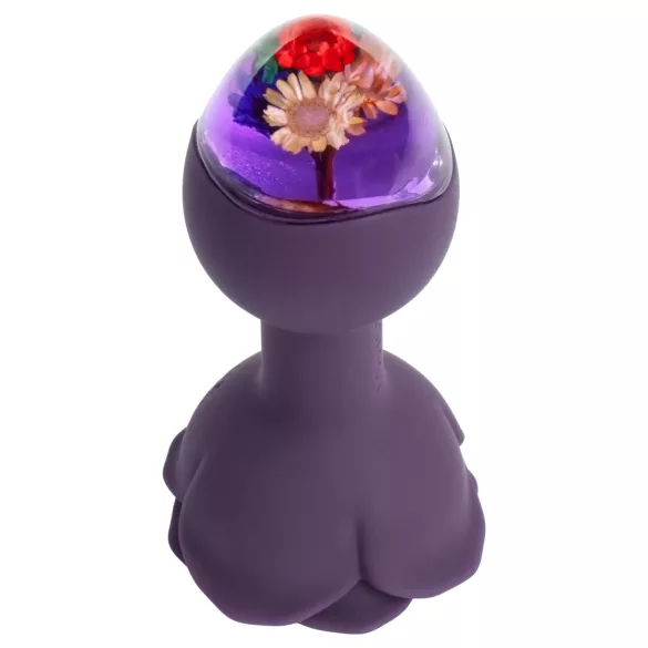 LOVISS Flower - analvibrator med fjernbetjening (lilla)