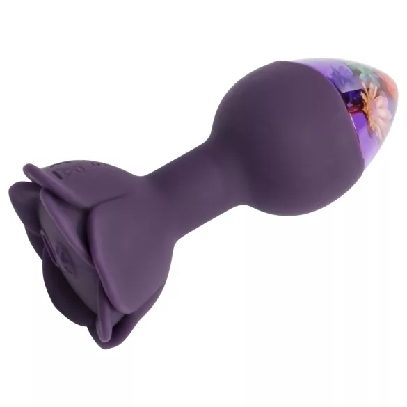 LOVISS Flower - analvibrator med fjernbetjening (lilla)