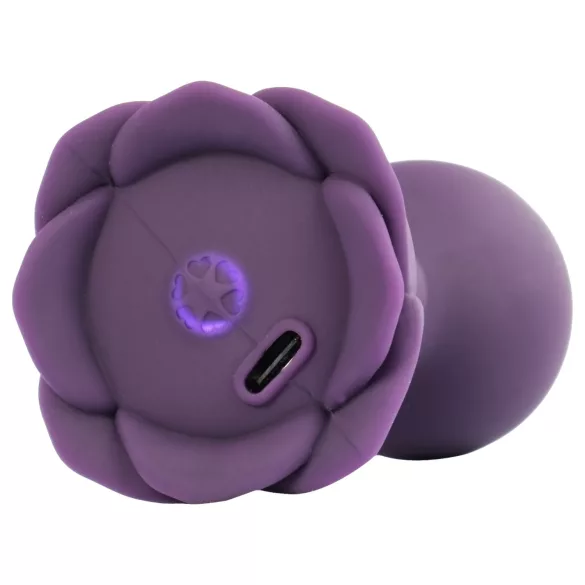 LOVISS Flower - analvibrator med fjernbetjening (lilla)