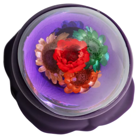 LOVISS Flower - analvibrator med fjernbetjening (lilla)