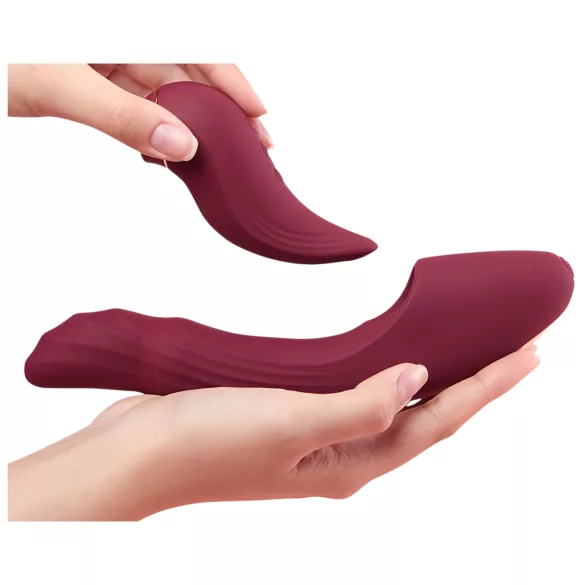 Vibeconnect - G-punkt og klitoris vibrator - 2i1 - rød