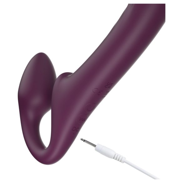 Honey Play Box Bliss - strap-on vibrator med roterende perler - lilla