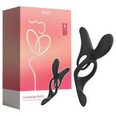   Honey Play Box Pleasure Pivot - vibrerende penis- og kuglering - sort