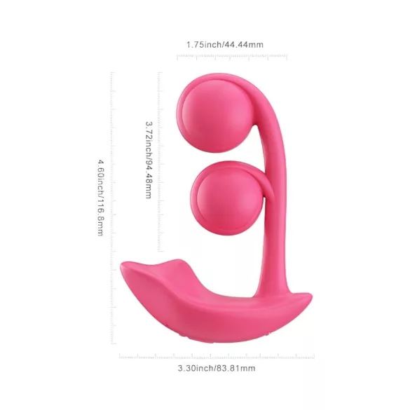 Honey Play Box Melody - App-styret perlevibrator 2-i-1 (rød)