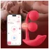 Honey Play Box Melody - App-styret perlevibrator 2-i-1 (rød)