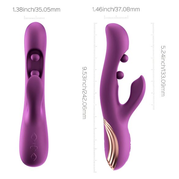 Honey Play Box Gem - G-punkts og klitorisvibrator med kugler - lilla