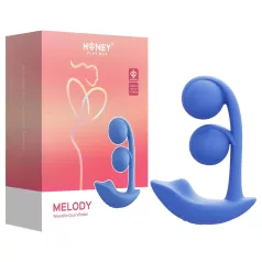   Honey Play Box Melody - 2i1 vibrator med perler og appstyring - silikone blå