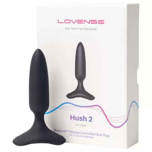 LOVENSE Hush 2 XS - lille, genopladelig analvibrator (25 mm) - sort