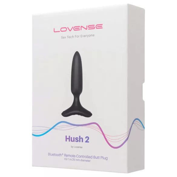 LOVENSE Hush 2 XS - lille, genopladelig analvibrator (25 mm) - sort