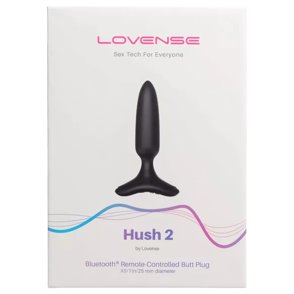 LOVENSE Hush 2 XS - lille, genopladelig analvibrator (25 mm) - sort
