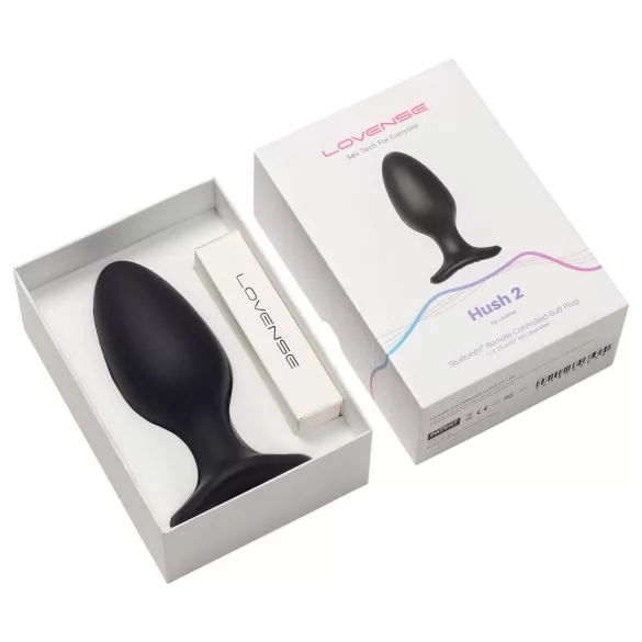LOVENSE Hush 2 L - lille genopladelig analvibrator (57 mm) - sort