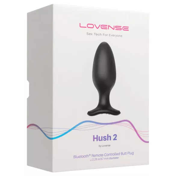 LOVENSE Hush 2 L - lille genopladelig analvibrator (57 mm) - sort