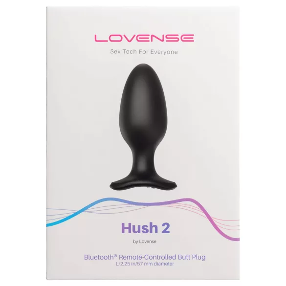 LOVENSE Hush 2 L - lille genopladelig analvibrator (57 mm) - sort