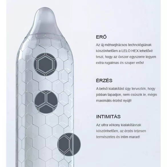 LELO Hex Original - kondomer - ultra tynd latex - 12 stk