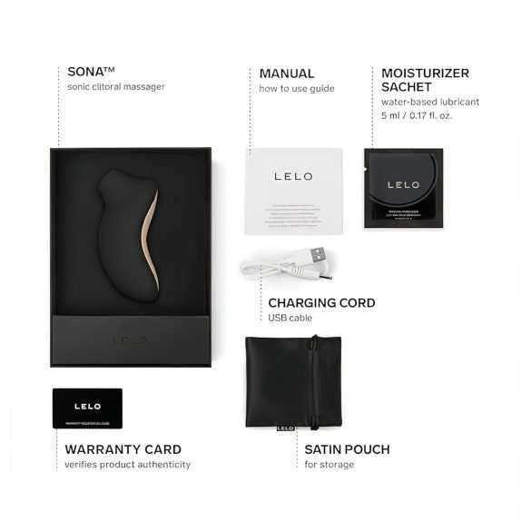 LELO Sona - klitorisvibrator med lydvibrationer - sort