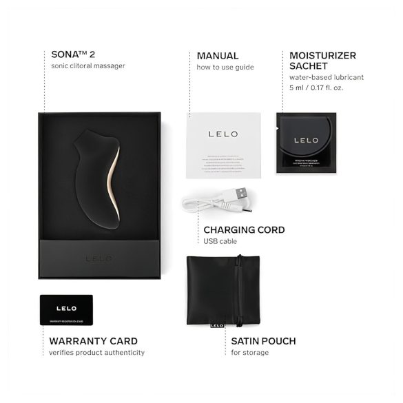 LELO Sona 2 - klitorisvibrator med lydbølger - sort