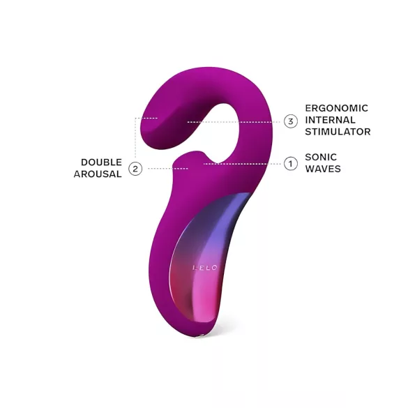 LELO Enigma - G-punkt vibrator og klitorisvibrator - genopladelig vandtæt lilla