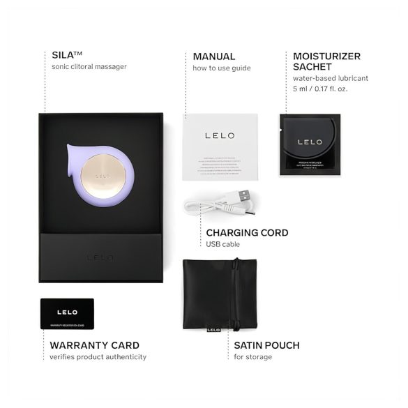 LELO Sila - klitorisvibrator med lydbølger - vandtæt - lilla