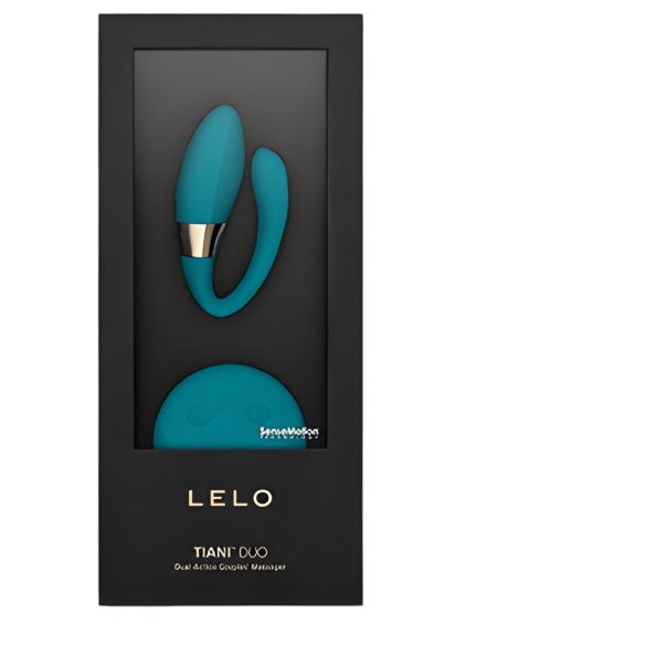 LELO Tiani Duo - parvibrator - fjernbetjent - silikone blå