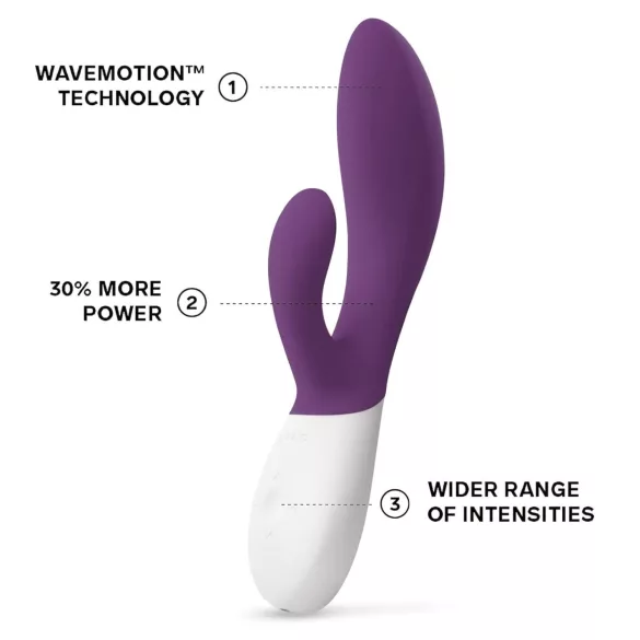 LELO Ina Wave 2 - rabbitvibrator - genopladelig vandtæt - lilla