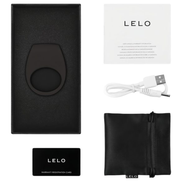LELO Tor 3 - genopladelig penisring med smart vibration - sort