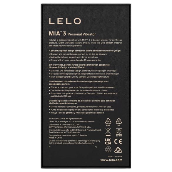 LELO Mia 3 - rejsevibrator, læbestift (lyserød)