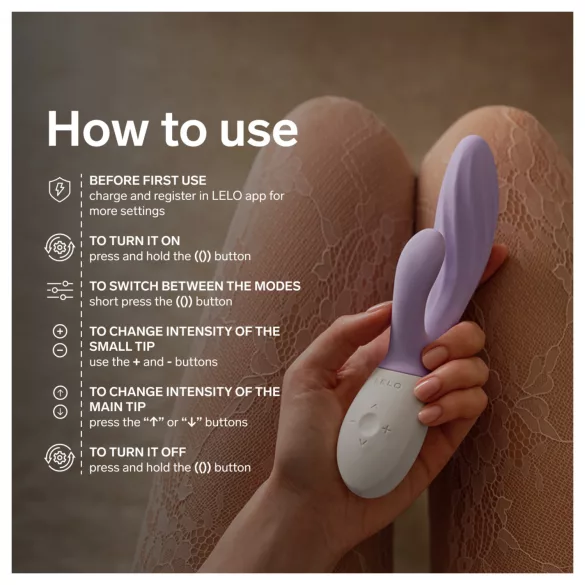 LELO INA Twist - app-styret G-punktsvibrator med klitorisarm (lilla)