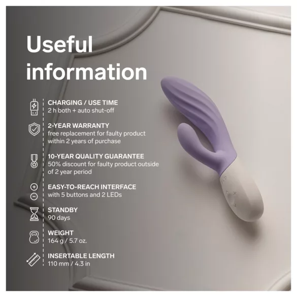 LELO INA Twist - app-styret G-punktsvibrator med klitorisarm (lilla)