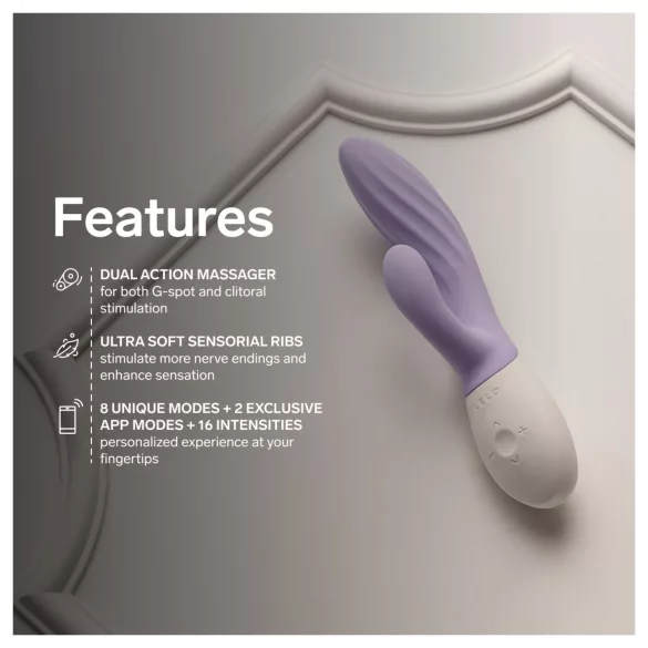 LELO INA Twist - app-styret G-punktsvibrator med klitorisarm (lilla)