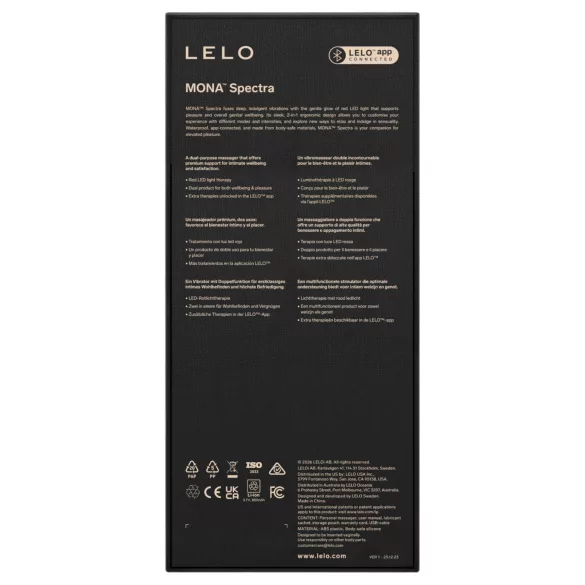 LELO Mona Spectra - smart G-punktsvibrator med LED-lys (hvid)