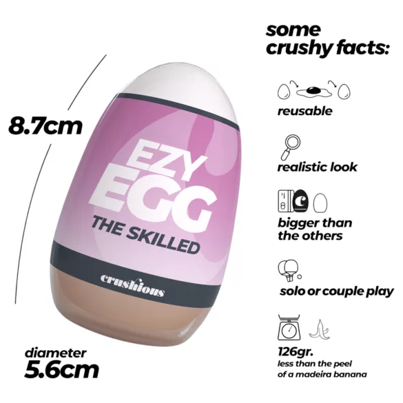 Crushious Ezy Egg The Skilled - masturbator-æg (hudfarvet)