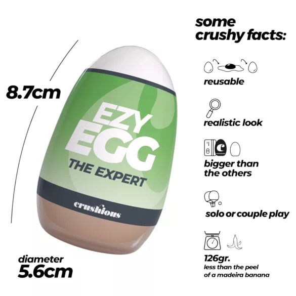 Crushious Ezy Egg The Expert - onanæg / masturbator-æg (hudfarvet)