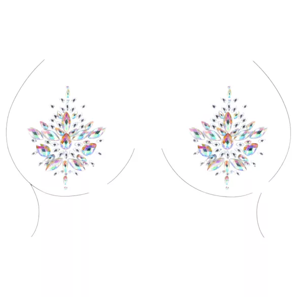 Le Désir - brystvorte klistermærker - glitrende - regnbue