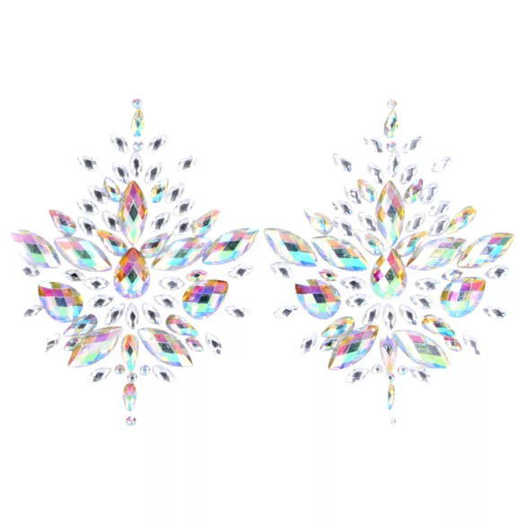 Le Désir - brystvorte klistermærker - glitrende - regnbue