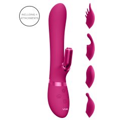  Vive Chou - klitorisvibrator med udskifteligt hoved - genopladelig - pink