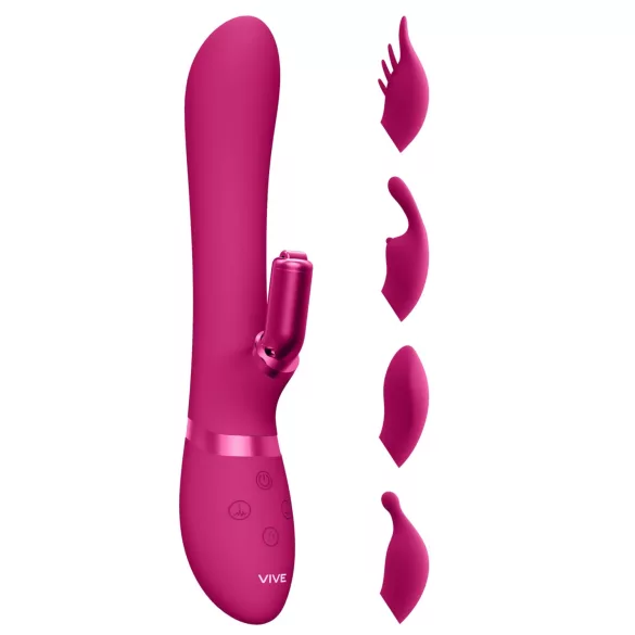 Vive Chou - klitorisvibrator med udskifteligt hoved - genopladelig - pink